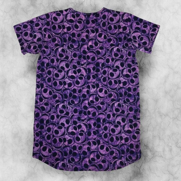 LuLaRoe Kids' Gracie Top Purple sz 14_ Jack Skellington - Picture 2 of 3